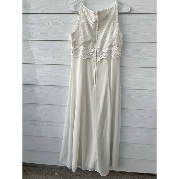 Vintage Scott McClintock Millennium 2000 Classic Satin Wedding Dress Size 14 - Picture 3 of 10